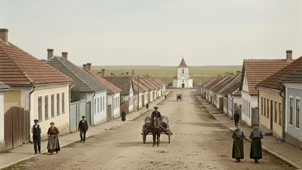 Deutsche Kolonistenstadt an der Wolga