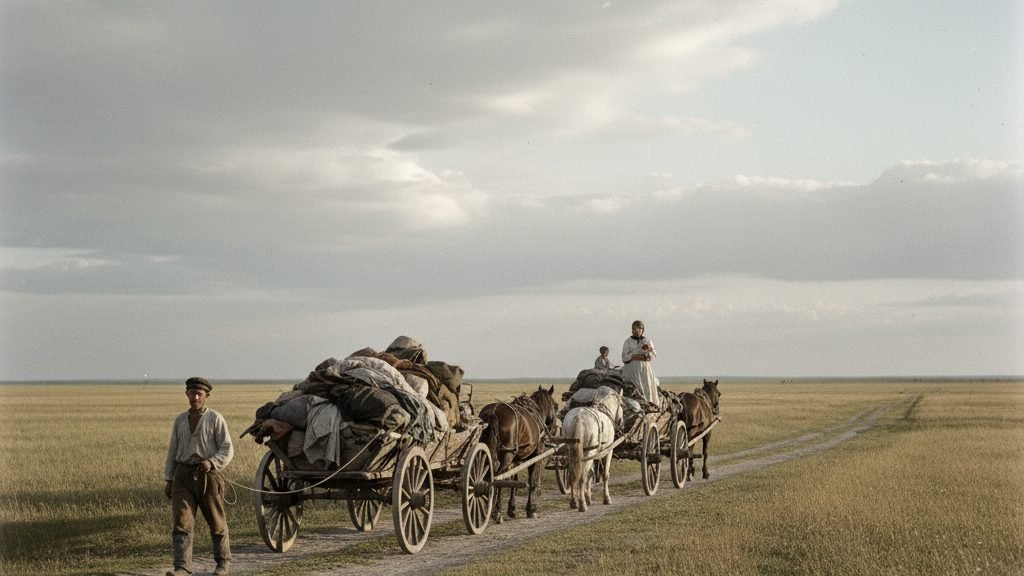 Kolonisten verlassen ihre Siedlungen