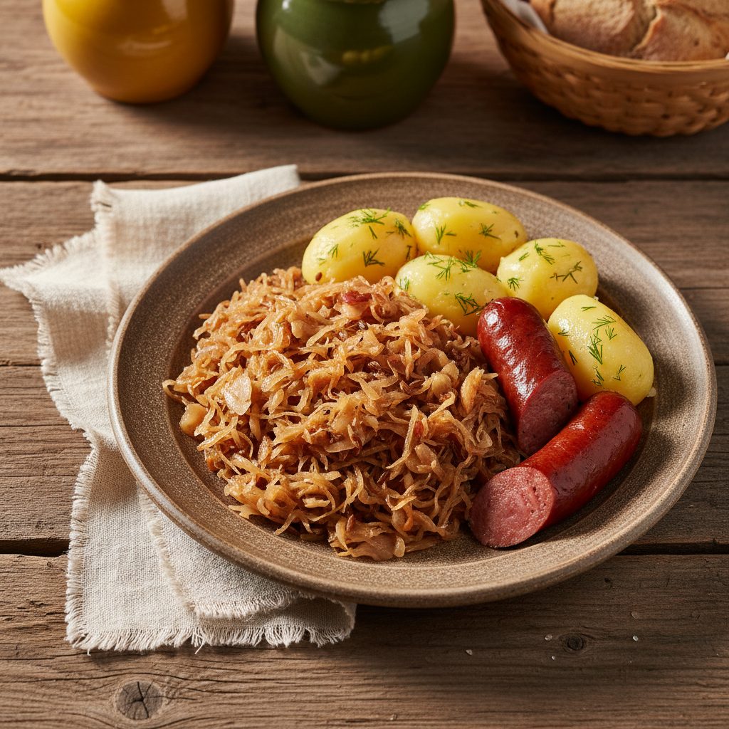 Sauerkraut mit Kartoffeln